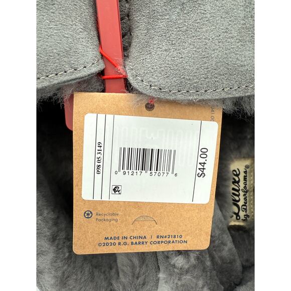 Dluxe by Dearfoams Men's Nelson Genuine Shearling Moccasin Slippers Size 11 NWT - Picture 5 of 6